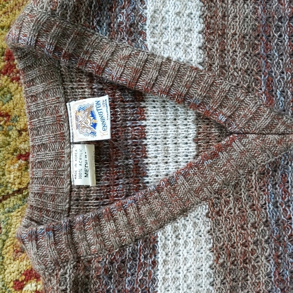 Vintage Kennington California LTD Cozy Knitted V Neck Sweater Size Medium - Picture 3 of 6